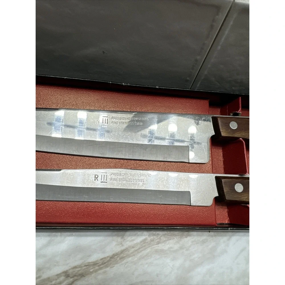 Japan 2 Piece Elegance Boxed‎ Deluxe Carving Set by Royal Chef's Knife Set VTG